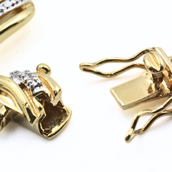 Exquisite PAJ China Diamond Accent 18K Gold Plated Sterling Silver Tennis Bracel - Picture 11 of 12